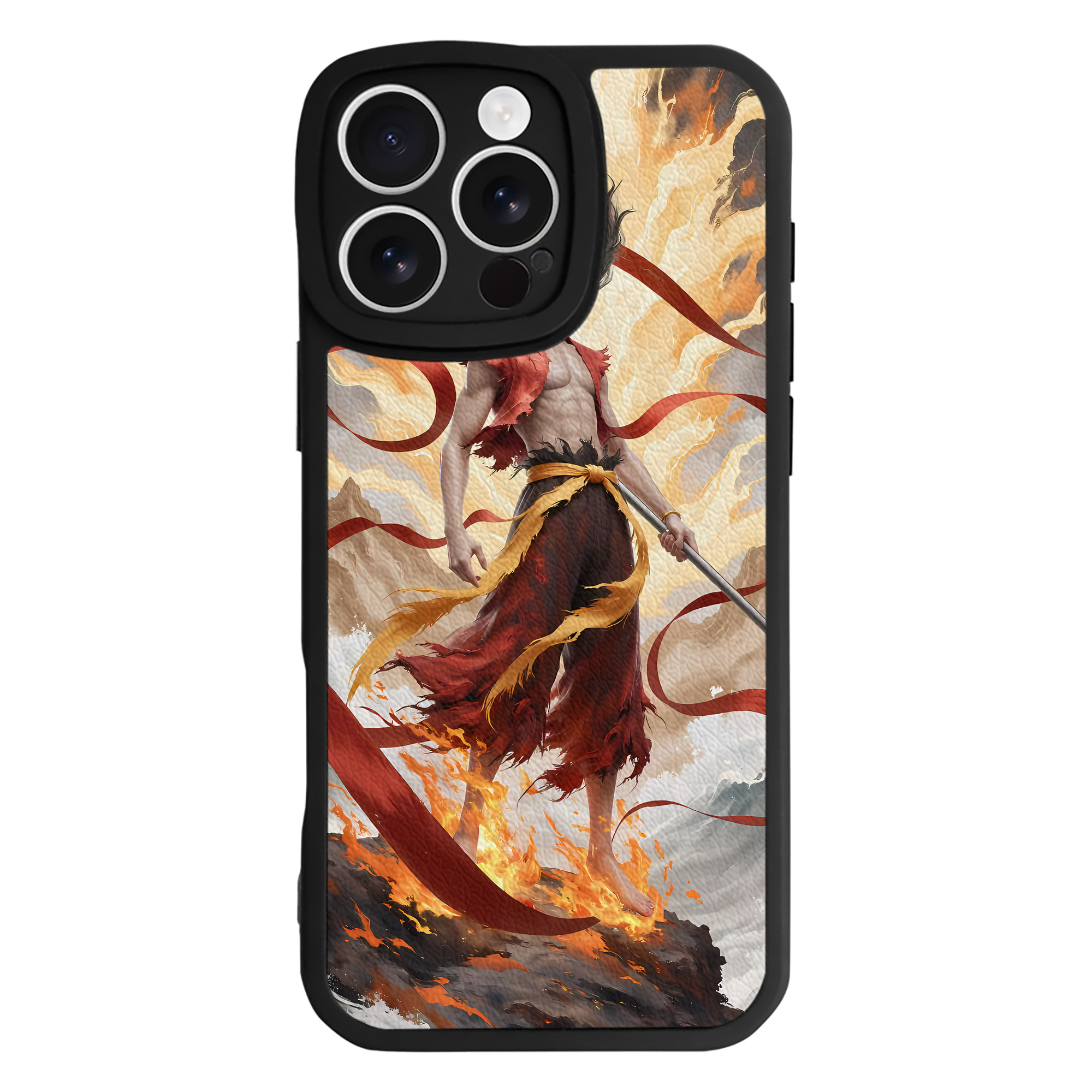 （画像用） Ne Zha 2 ナタ 魔童の大暴れ 【iPhone 16シリーズ対応】シリコンスマホケース（レザー調） 材質：シリコン